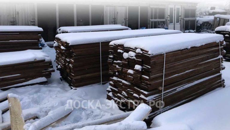 Термодоска на складе зимой